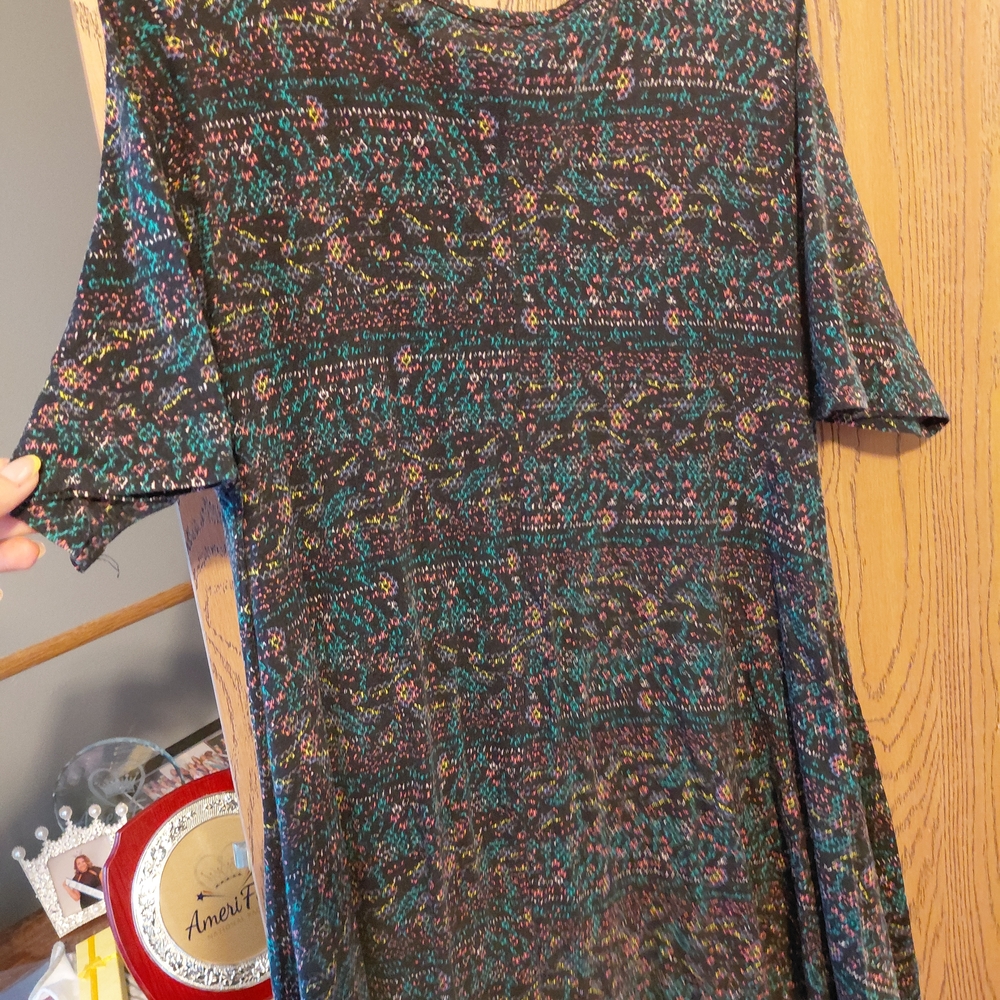 Multicolor Patterned Dress